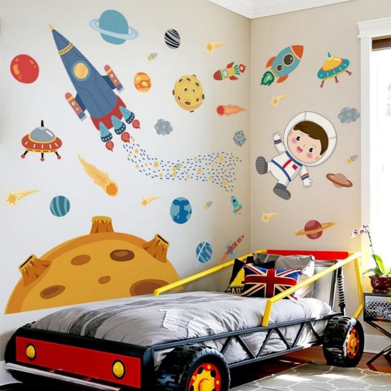 sticker mural decoratif spatial pour enfants