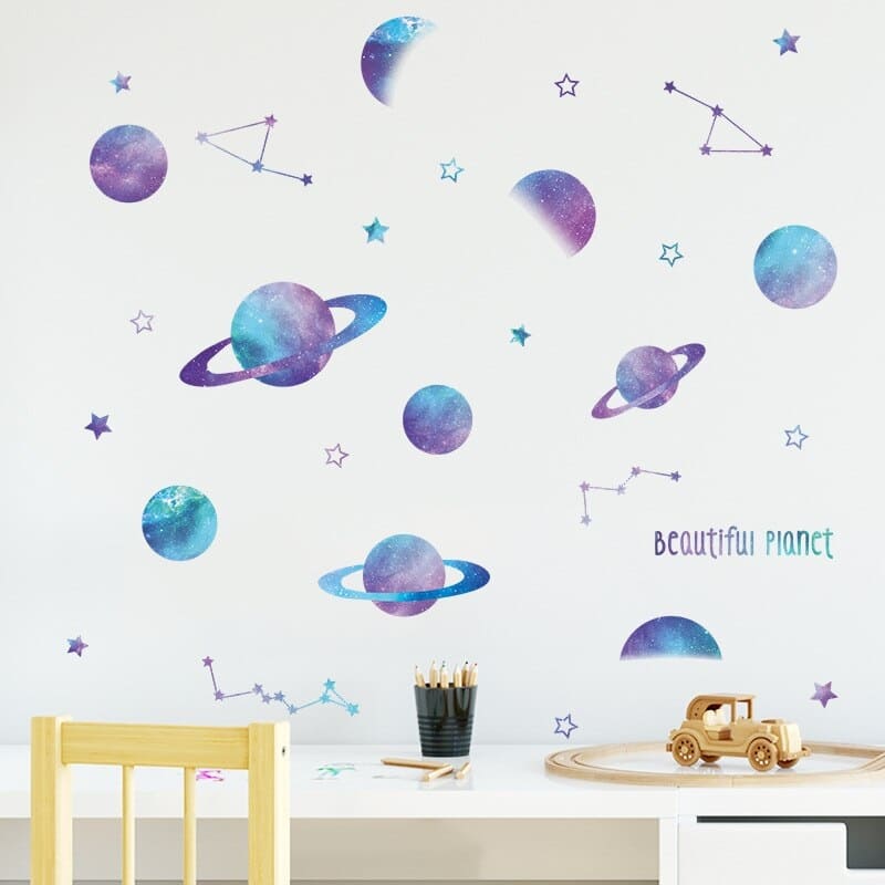 stickers muraux planetes et constellations