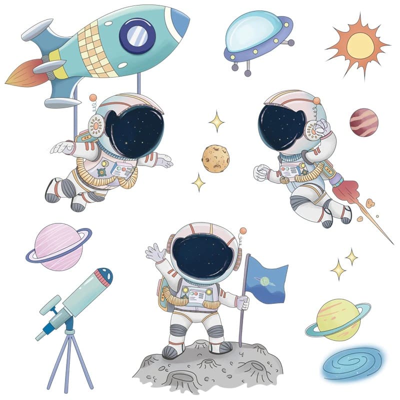stickers personnalisables astronaute