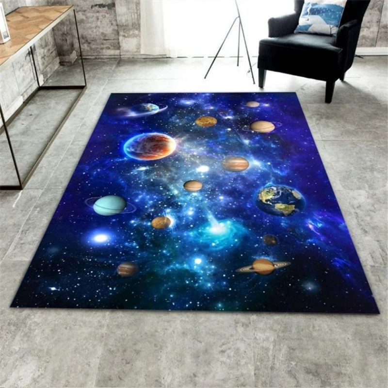 tapis planetes dans l espace cosmique