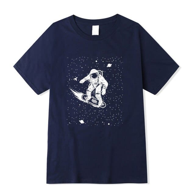 tshirt astronaute skater des etoiles bleur marin espace stellaire